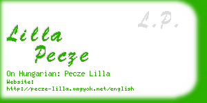 lilla pecze business card